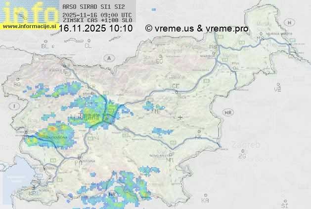 Radarska karta padavin