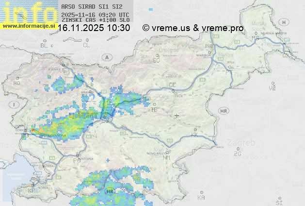 Radarska karta padavin