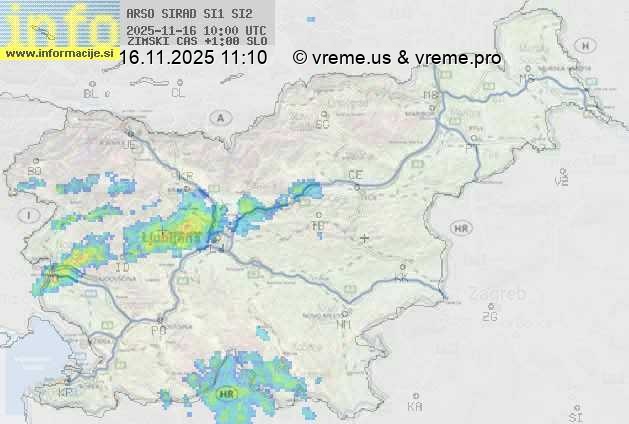 Radarska karta padavin