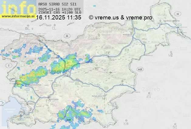 Radarska karta padavin