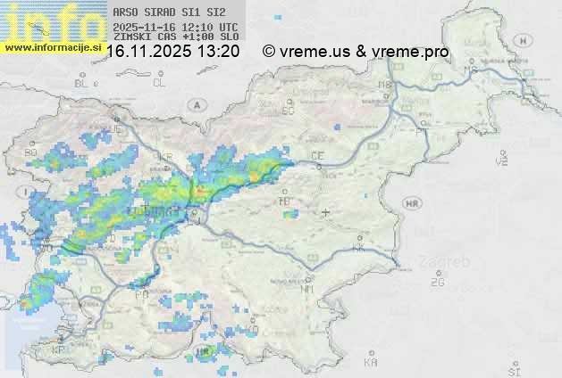 Radarska karta padavin