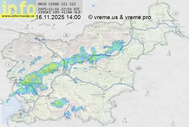 Radarska karta padavin