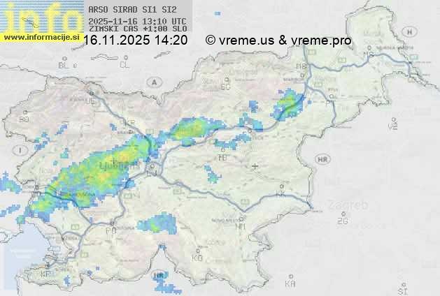 Radarska karta padavin
