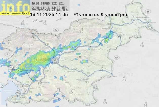 Radarska karta padavin