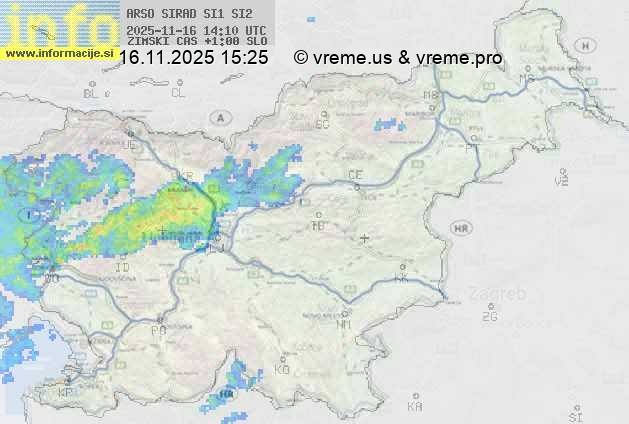 Radarska karta padavin