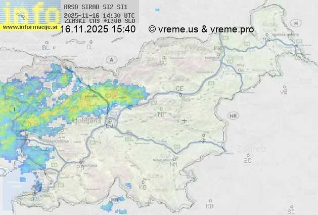 Radarska karta padavin
