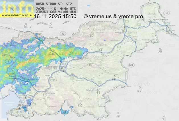 Radarska karta padavin