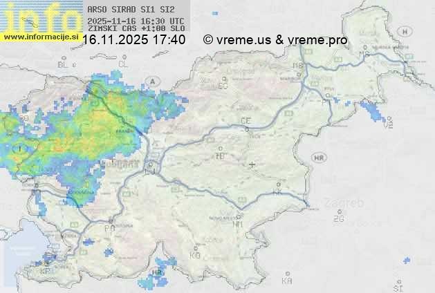 Radarska karta padavin