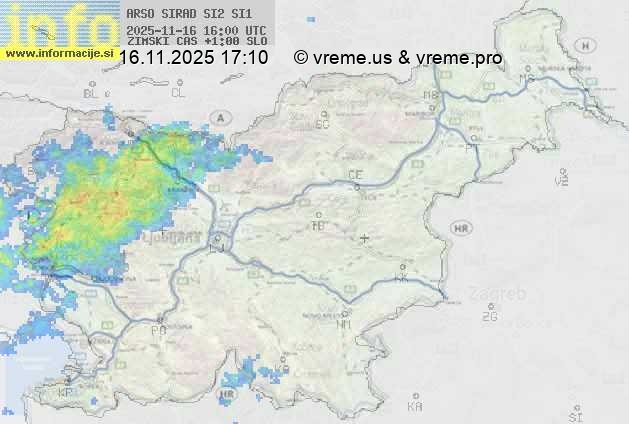 Radarska karta padavin