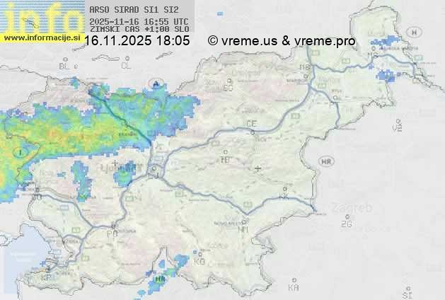 Radarska karta padavin