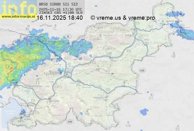 Radarska karta padavin