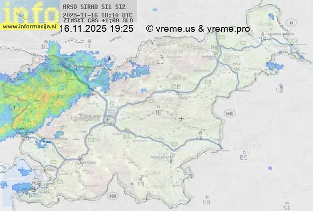 Radarska karta padavin