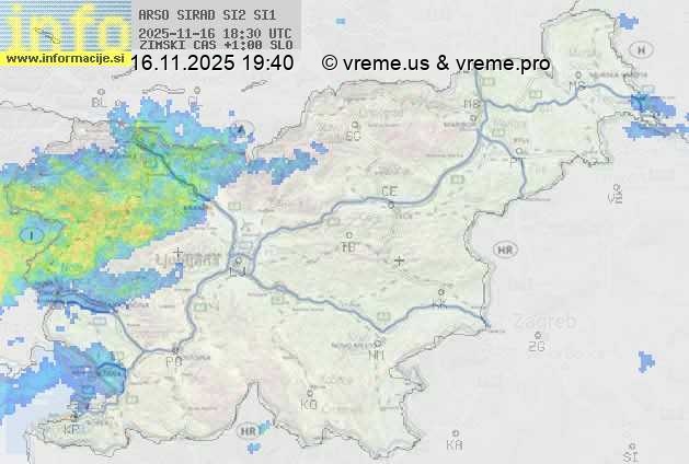 Radarska karta padavin