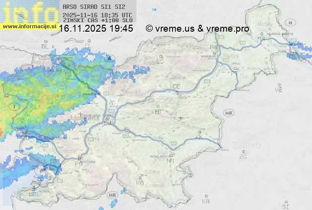 Radarska karta padavin