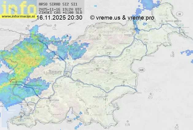 Radarska karta padavin