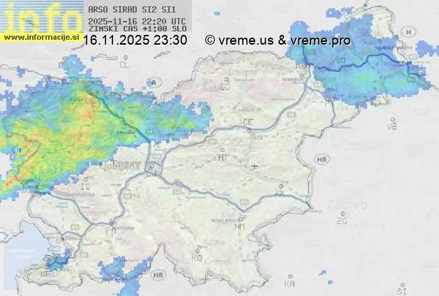 Radarska karta padavin