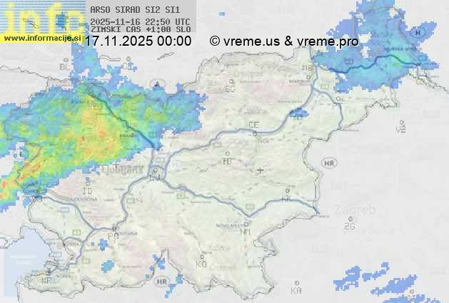 Radarska karta padavin