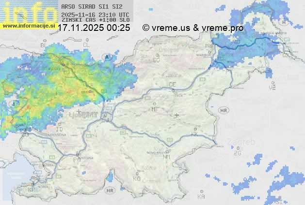 Radarska karta padavin