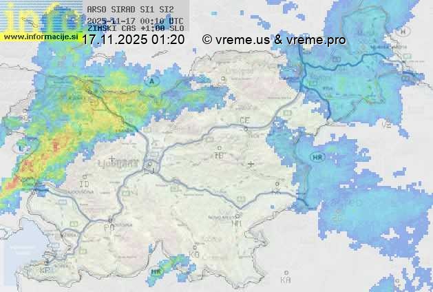 Radarska karta padavin