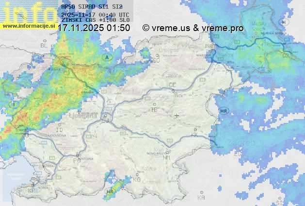 Radarska karta padavin