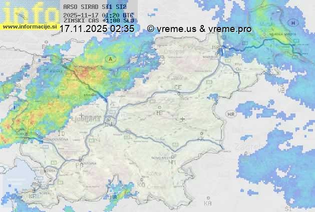 Radarska karta padavin