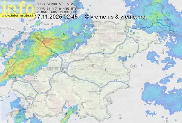 Radarska karta padavin