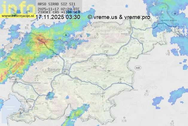 Radarska karta padavin