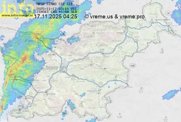 Radarska karta padavin