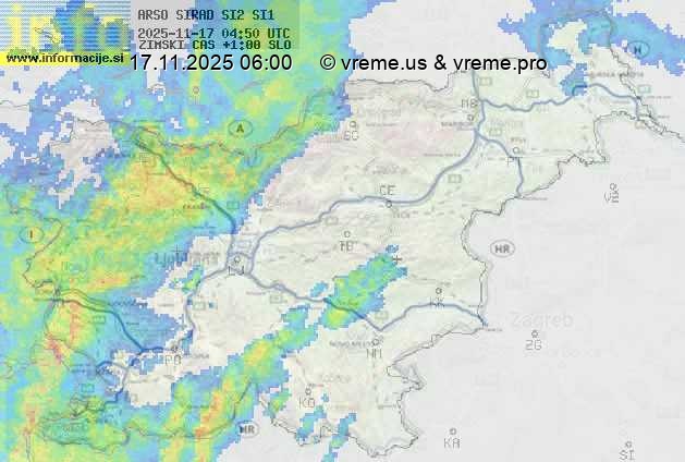 Radarska karta padavin