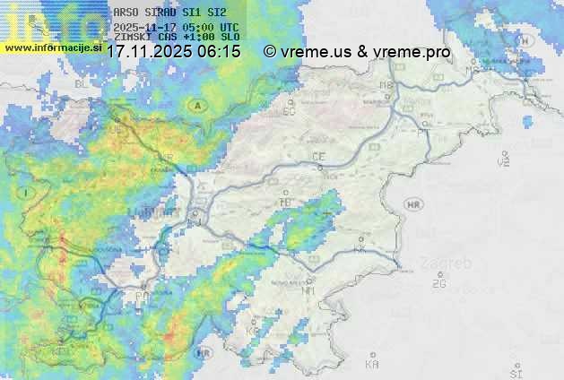 Radarska karta padavin