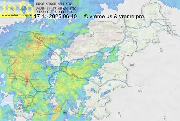Radarska karta padavin