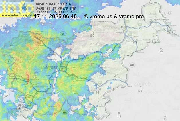 Radarska karta padavin