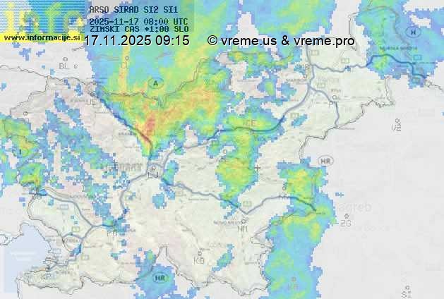 Radarska karta padavin