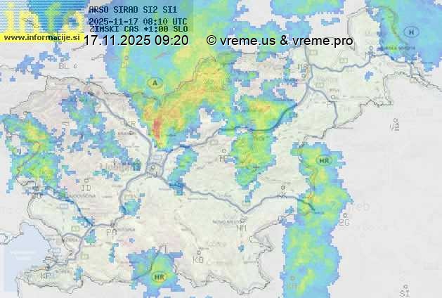Radarska karta padavin