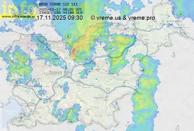 Radarska karta padavin