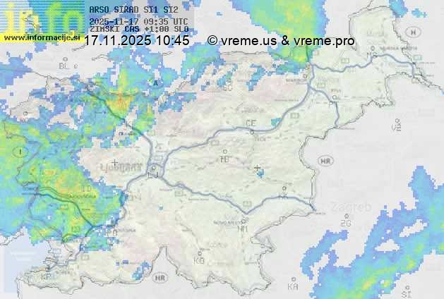 Radarska karta padavin