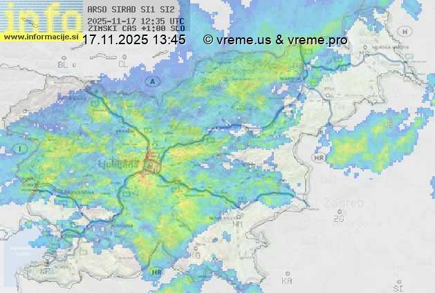 Radarska karta padavin