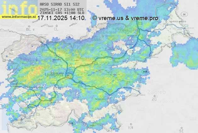Radarska karta padavin