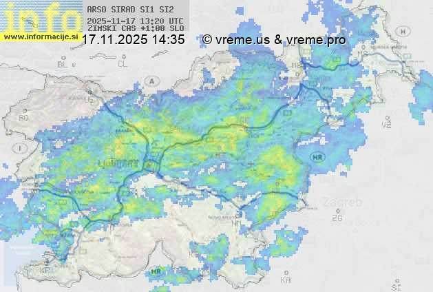 Radarska karta padavin