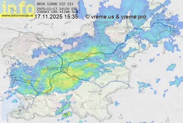 Radarska karta padavin