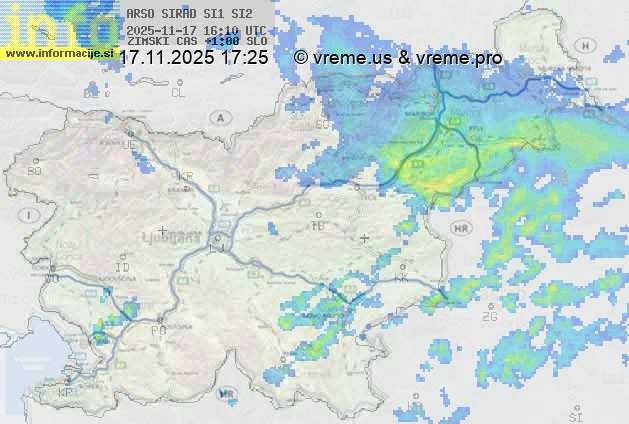 Radarska karta padavin