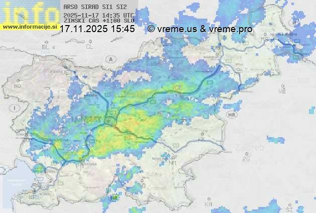 Radarska karta padavin