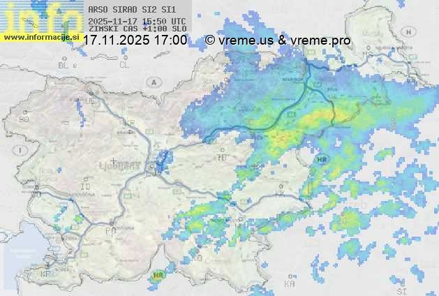 Radarska karta padavin