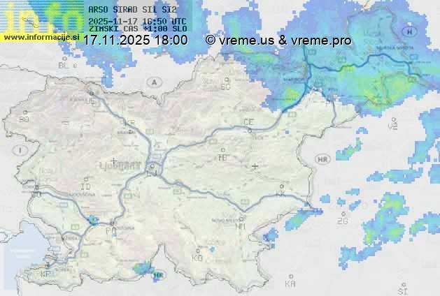 Radarska karta padavin