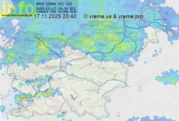 Radarska karta padavin
