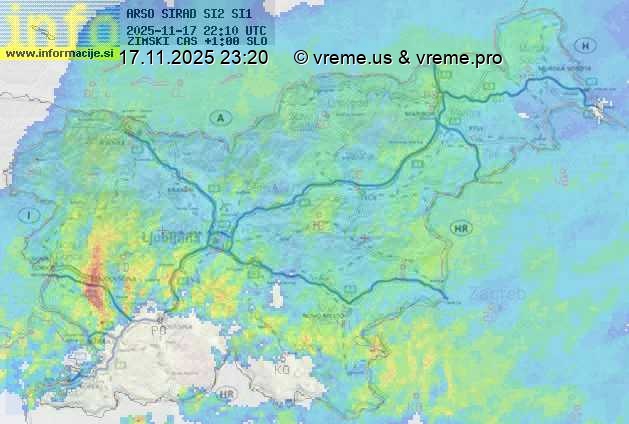 Radarska karta padavin