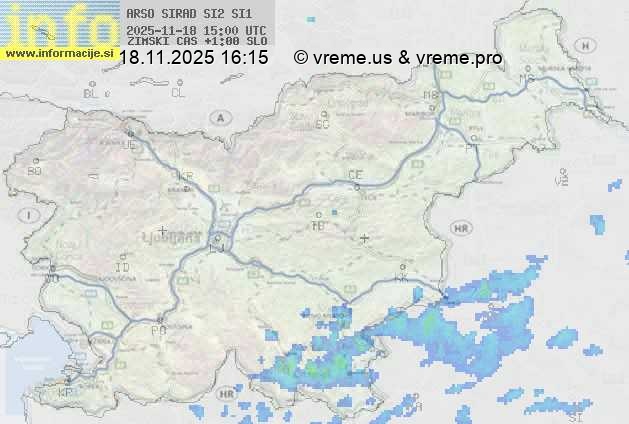 Radarska karta padavin