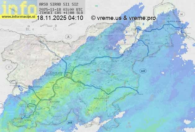Radarska karta padavin
