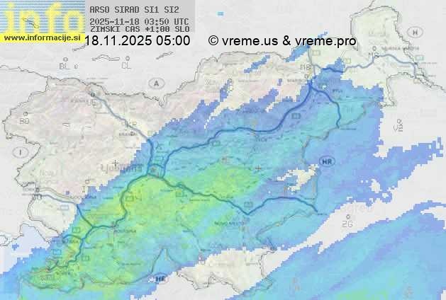 Radarska karta padavin
