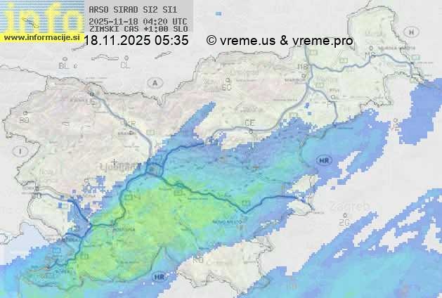 Radarska karta padavin
